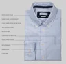 Miniatyrbilde 8 av Light Blue J. Harvest & Frost Indigo Bow 32 Slim Fit Skjorte