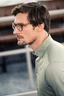 Miniatyrbilde 5 av Green/White J. Harvest & Frost Yellow Bow 57 Slim Fit Skjorte