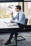 Miniatyrbilde 8 av Black J. Harvest & Frost Indigo Bow 132 Slim Fit Skjorte