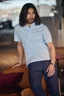 Miniatyrbilde 4 av Dark Blue J. Harvest & Frost Indigo Bow 133 Tailored fit Poloskjorte