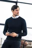 Miniatyrbilde 10 av Black J. Harvest & Frost Merino U-hals Strikkegenser