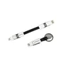 Miniatyrbilde 2 av 25-47-dra-6004 Nyeøy 6-i-1 Magnetisk Ladekabel med Nøkkelring