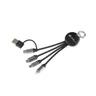 Miniatyrbilde 3 av 25-47-dra-6007 Svalero 6-i-1 Ladekabel med Nøkkelring og Lyslogo