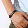 Miniatyrbilde 1 av 25-47-drb-5696 Brutus Lær Armbånd med Plate