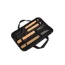 Miniatyrbilde 1 av 25-47-drd-5942-b Karas Rustfritt Stål og Tre 3 stk BBQ Sett