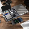 Miniatyrbilde 1 av 25-47-drd-6366 Amsterdam Resirkulert PU Notatbok med Powerbank og Trådløs Lading