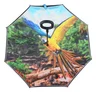 Miniatyrbilde 1 av 25-47-drf-8030 Travira Polyester 23" Stormsikker Paraply med Fullfargetrykket Innside Stormsikker Paraply