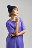 Miniatyrbilde 10 av Beige Atlantis Wind-S Pompom RPET Lue med Dusk