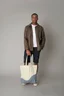Miniatyrbilde 7 av Natural/Black Westford Mill Wave Print Maxi Tote Økologisk Bomull 18L