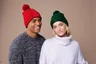 Miniatyrbilde 1 av Black Beechfield Fan Patch GRS Resirkulert Beanie med Dusk