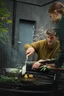 Miniatyrbilde 3 av Brun Fiskars Norden Rustfritt Stål Grillsett