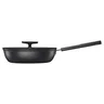 Miniatyrbilde 3 av Sort Fiskars Hard Face 24 cm Resirkulert Aluminium Non-stick Traktørpanne med Lokk