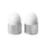 Miniatyrbilde 1 av Blankpolert Stål Georg Jensen Bernadotte 2 stk Eggeglass Sett