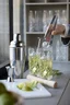 Miniatyrbilde 1 av Clear Lyngby Glas Melodia 36 cl Rustfritt Stål og Bøk 6 stk Highballglass og Barsett