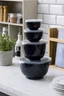 Miniatyrbilde 1 av Carbon black Rosti Margrethe Durostima 4 stk Bollesett