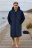 Miniatyrbilde 14 av Navy Södahl North Polyester Fleecefôret Navy Vinterbadekåpe