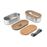 Miniatyrbilde 1 av Grå Black + Blum Rustfritt Stål Tolags Matboks med Gaffel