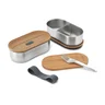 Miniatyrbilde 2 av Grå Black + Blum Rustfritt Stål Tolags Matboks med Gaffel