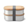 Miniatyrbilde 3 av Grå Black + Blum Rustfritt Stål Tolags Matboks med Gaffel