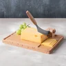 Miniatyrbilde 7 av Brun Boska Lumberjack Amigo Bøketre og Rustfritt Stål Osteskjærer med Brett