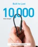 Miniatyrbilde 6 av Grå Anker Flettet Nylon USB-C til USB-C 60W Ladekabel