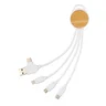 Miniatyrbilde 3 av Hvit XD Collection Ontario Rund RCS Resirkulert Plast 6-i-1 Ladekabel