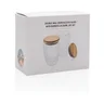 Miniatyrbilde 5 av Gjennomsiktig XD Collection 350 ml Dobbelvegget Borosilikat med Bambuslokk 2-pack Glasskopper
