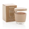 Miniatyrbilde 4 av Brun Ukiyo 360 ml Borosilikat med Silikonlokk og -grep Glasskopp