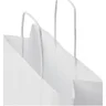 Miniatyrbilde 4 av Hvit Papirpose Liten (18 x 8 x 21 cm) 80 g/m2 Kraftpapir med Vridde Håndtak