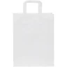 Miniatyrbilde 2 av Hvit Papirpose Medium (25 x 11 x 32 cm) 80-90 g/m2 Kraftpapir med Flate Håndtak