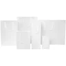 Miniatyrbilde 3 av Hvit Papirpose XL (31 x 12 x 41 cm) Håndlaget 170 g/m2 Laminert Papir med Plasthåndtak