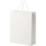 Miniatyrbilde 4 av Hvit Papirpose XL (31 x 12 x 41 cm) Håndlaget 170 g/m2 Laminert Papir med Plasthåndtak