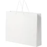 Miniatyrbilde 4 av Hvit Papirpose XXL (45 x 10 x 35 cm) Håndlaget 170 g/m2 Laminert Papir med Plasthåndtak