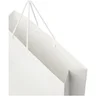 Miniatyrbilde 6 av Hvit Papirpose XXL (45 x 10 x 35 cm) Håndlaget 170 g/m2 Laminert Papir med Plasthåndtak