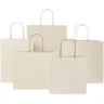 Miniatyrbilde 3 av Offwhite Papirpose Liten (24 x 9 x 24 cm) 150 g/m2 fra Landbruksavfall med Vridde Håndtak
