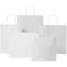 Miniatyrbilde 3 av Hvit Papirpose Liten (24 x 9 x 24 cm) 120 g/m2 Kraftpapir med Vridde Håndtak