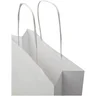 Miniatyrbilde 6 av Hvit Papirpose Liten (24 x 9 x 24 cm) 120 g/m2 Kraftpapir med Vridde Håndtak