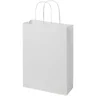 Miniatyrbilde 4 av Hvit Papirpose Medium (24 x 9 x 32 cm) 120 g/m2 Kraftpapir med Vridde Håndtak