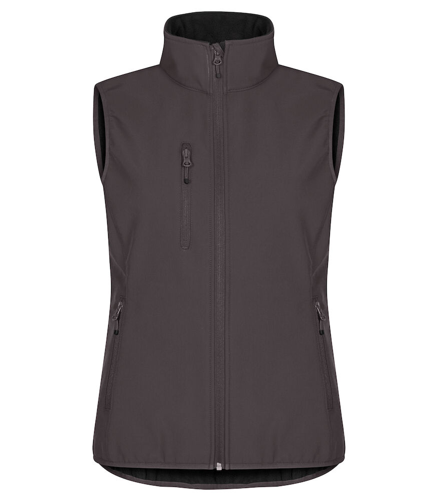Hovedminiatyrbilde av Dark Grey Clique Classic Softshellvest Dame