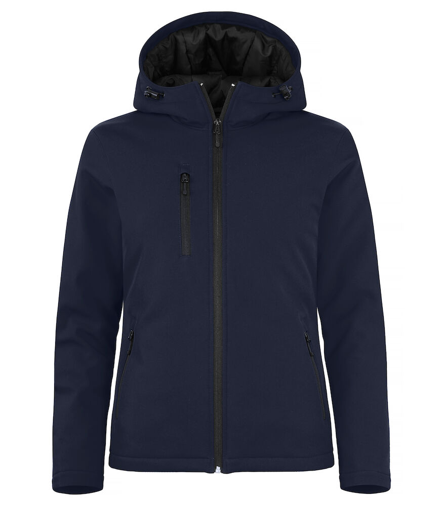 Hovedminiatyrbilde av Dark Navy Clique Vattert Hoody Softshelljakke Dame