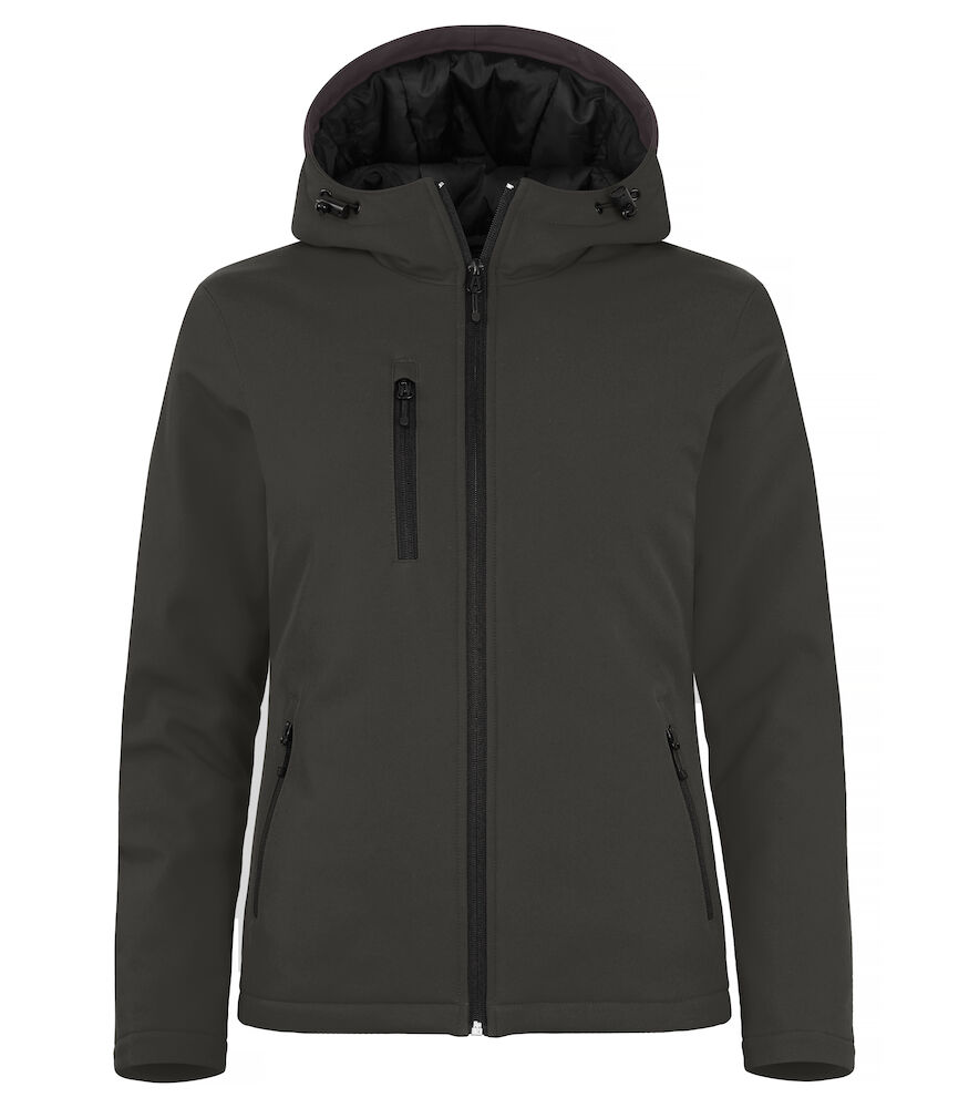 Hovedminiatyrbilde av Dark Grey Clique Vattert Hoody Softshelljakke Dame