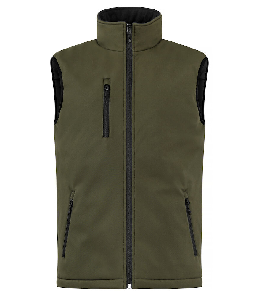 Hovedminiatyrbilde av Fog Green Clique Vattert Softshellvest