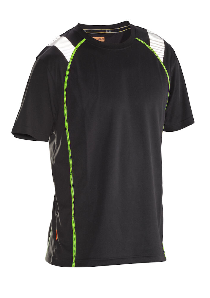 Hovedminiatyrbilde av Black/HV Yellow Jobman 5620 Vision Spun Dye T-skjorte