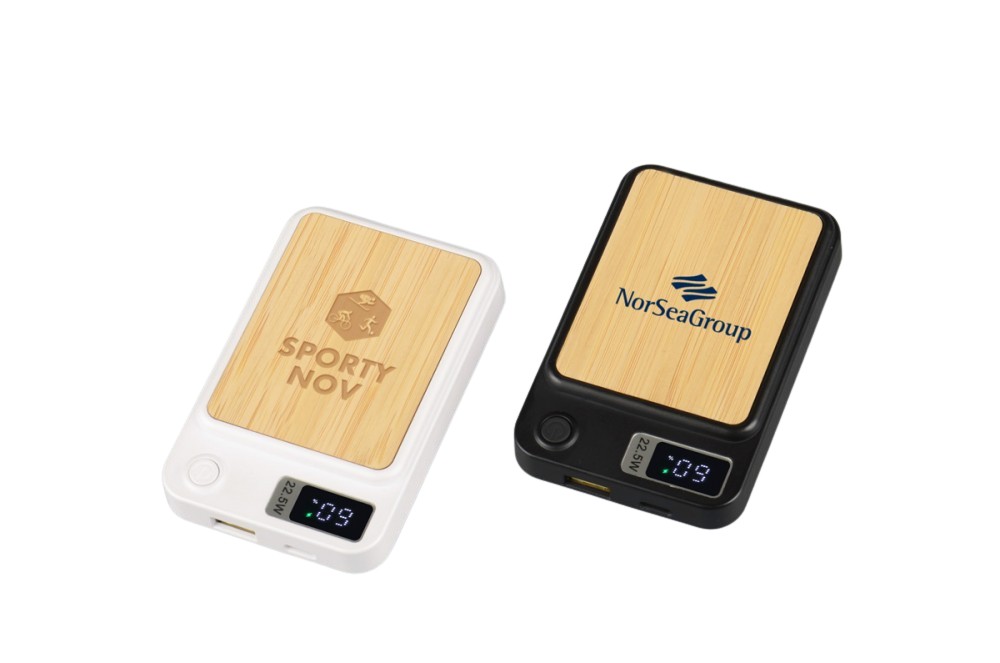 Produktbilde for Brooklyn 5000 mAh Bambus Magnetisk  Trådløs Powerbank