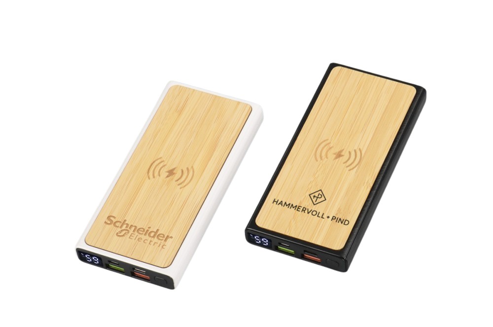 Produktbilde for Aspen 10.000 mAh Bambus  Trådløs Powerbank