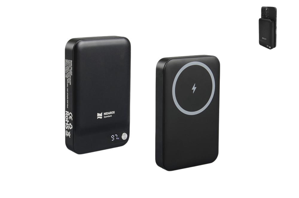 Produktbilde for Bratislava 10.000 mAh Magnetisk Trådløs Powerbank