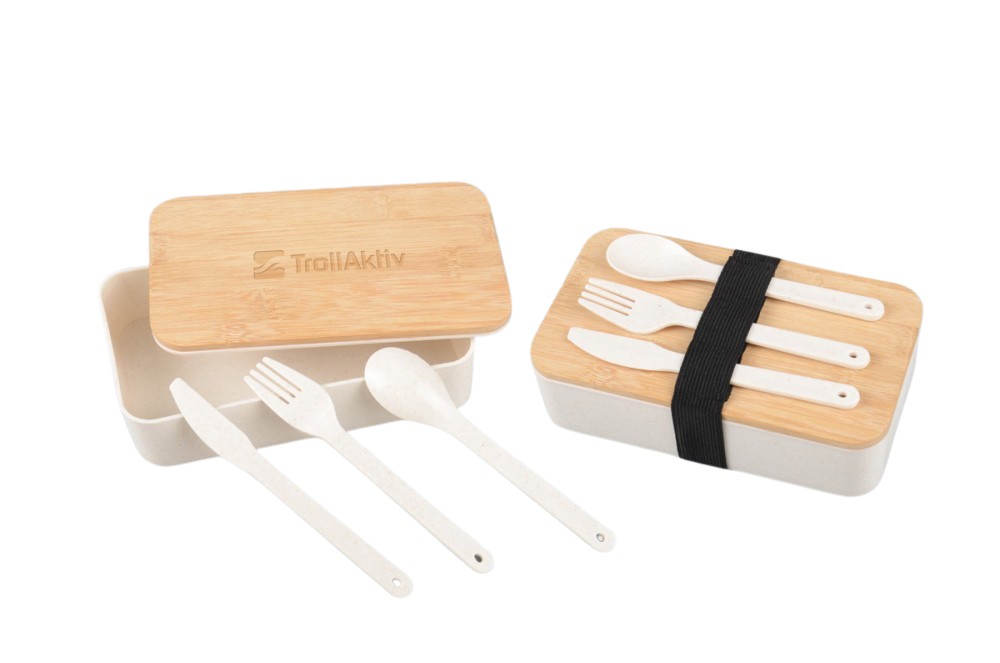 Produktbilde for Dorn Hvetestrå og Bambus 600 ml Matboks med Bestikk