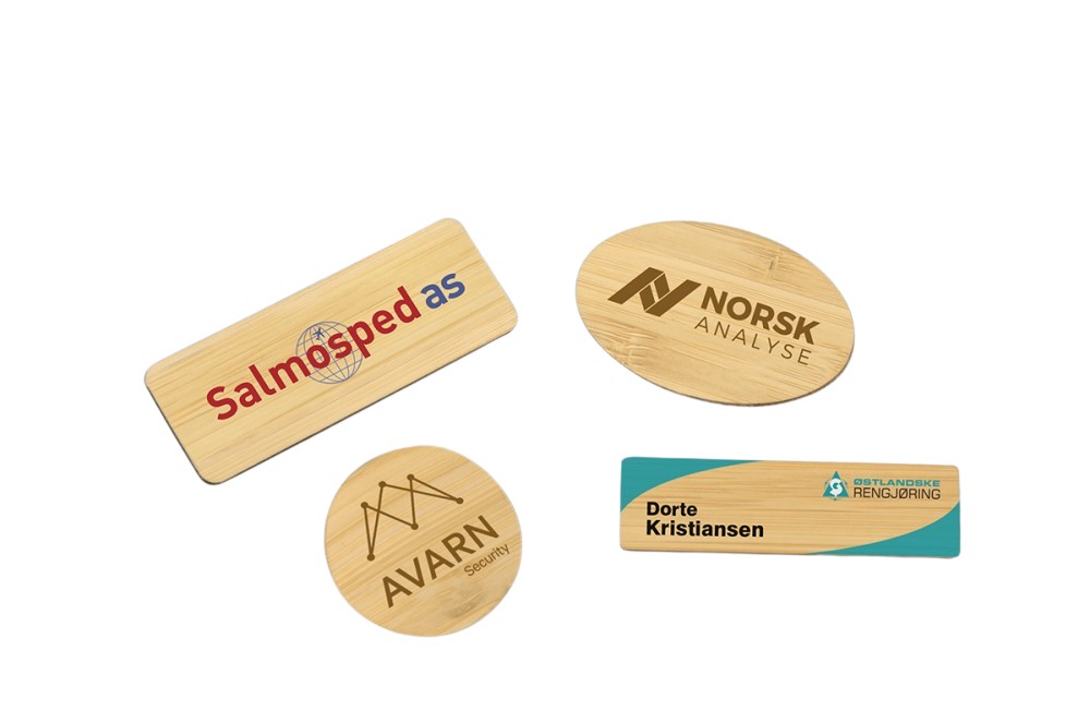 Produktbilde for Waro Bambus Navneskilt med Magnet