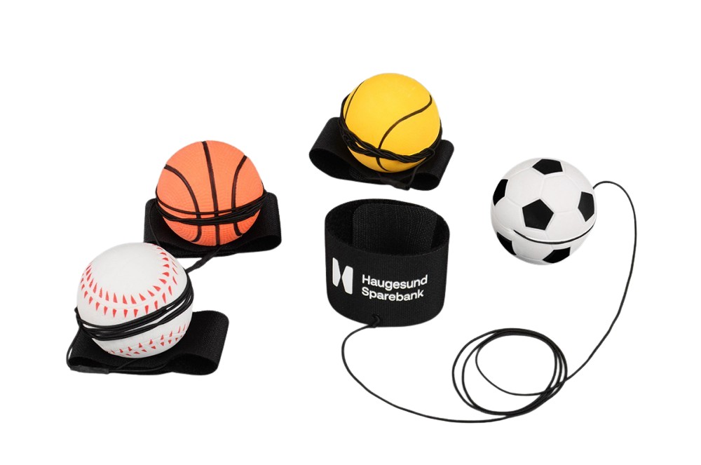 Produktbilde for Ajaccio Gummi Sportsball med Håndleddsretur