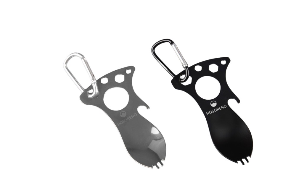 Produktbilde for Arlon Rustfritt Stål 5-i-1 Spork med Karabinkrok